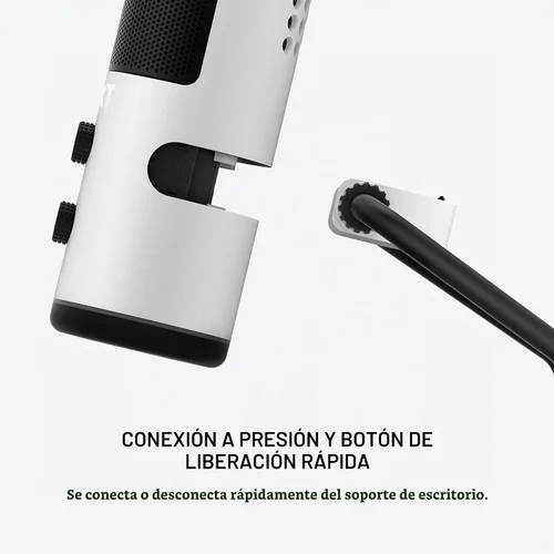 Vista 6 de [Usado] NZXT Capsule - Micrófono USB cardioide - Blanco mate