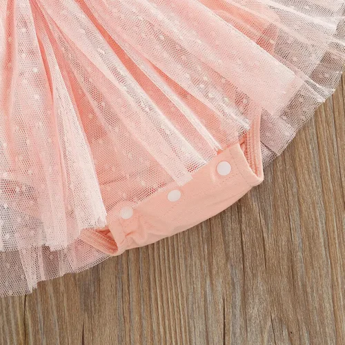 Vista 26 de Sasaerucure Traje de verano para bebé niña, sin mangas, mameluco de encaje tutú, mameluco de una pieza con volantes