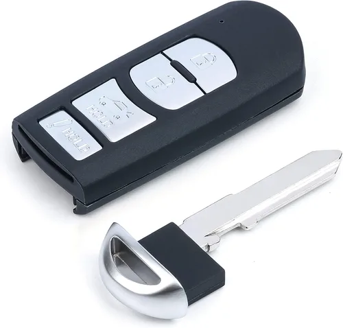 Vista 6 de Beefunny Funda de llave de repuesto para mando a distancia de coche, 4 botones, para Mazda 3 6 2014-2018 SKE13D-01 (Solo funda de llave)