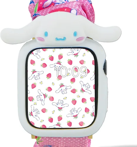 Vista 10 de Sonix x Sanrio Apple Watch Cover Estuche Protector de Goma para Apple Watch Estuche de Parachoques Se Ajusta a 38mm/40mm/41mm Chococat