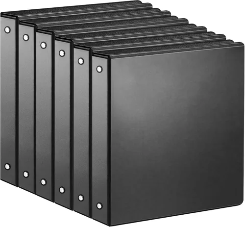 Vista 10 de Carpeta de 3 anillos de 1 pulgada con 2 bolsillos interiores, carpetas básicas de 1 pulgada con capacidad para papel de tamaño carta estadounidense