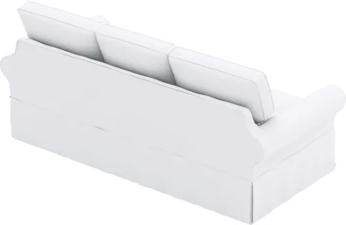 Vista 3 de Funda para cama de algodón denso. Se adapta a Pottery Barn PB Basic de tres asientos. Una funda de calidad para sofá cama de 3 plazas