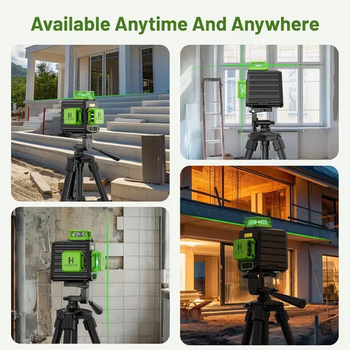 Vista 8 de HUEPAR Nivel láser 360 autonivelante, 3x360° mejor nivelador láser de línea
