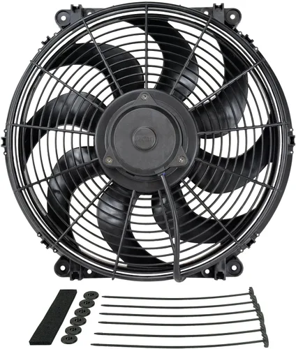 Vista 2 de Derale 16626 Tornado - Kit estándar de ventilador eléctrico de 16 pulgadas, color negro
