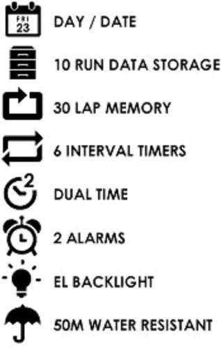 Vista 4 de Soleus Dash - Reloj digital para correr para mujer