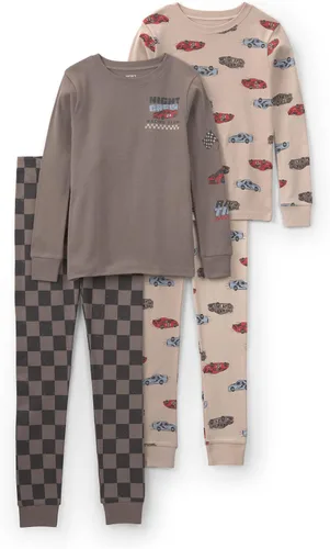 Vista 18 de Carter's Conjunto de pijama de algodón ajustado de 4 piezas para niños Perro rayado