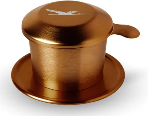 Vista 9 de Birdee Gotero de café vietnamita de aluminio – Negro, 6 onzas, filtro Phin, ligero y portátil, perfecto para Ca Phe Sua Da, uso doméstico, viajes