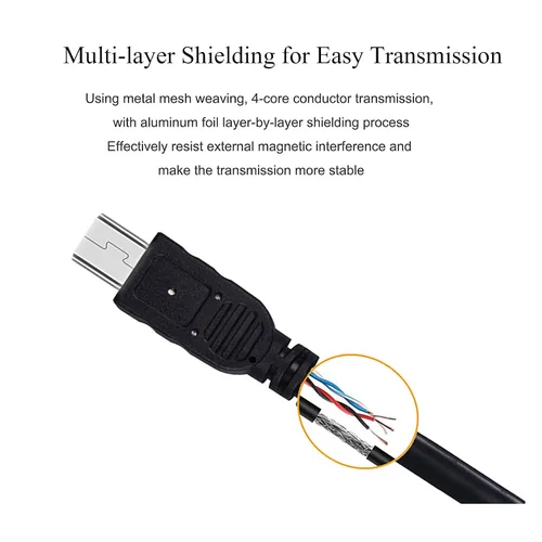 Vista 2 de Cable USB UC-E4, compatible con Nikon D610 D2 D3 D3X D100 D90 D80 D70S D70 D60 D50 D40 D40X D200 D300 D3000 D3100S D3100 D7000 D700 0 cable