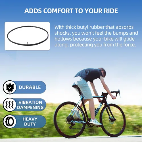 Vista 2 de AR-PRO Tubos para bicicleta de carrera 28 700x20-25C 700x32-47C, tubo interno 700C con válvula Presta Paquete de súper valor