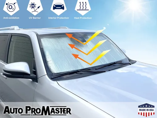 Vista 3 de Parasol para parabrisas delantero de ajuste personalizado para Nissan Versa, S, SV, SR Sedan, protector solar reflector de rayos UV, accesorios