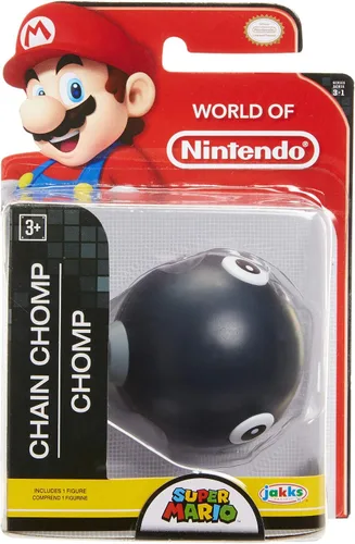 Vista 2 de World of Nintendo Super Mario Chain Chomp 2.5 pulgadas Mini figura Wave 16