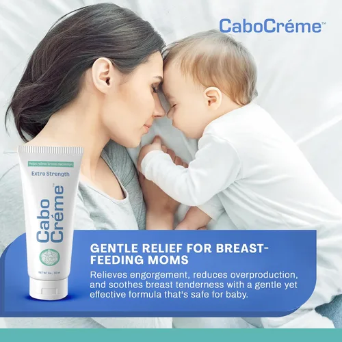 Vista 7 de CaboCréme - Crema de Repollo Extra Fuerte para el Pecho - 2X Fuerza para Alivio de la Congestión y Apoyo al Destete de la Lactancia Materna - Para