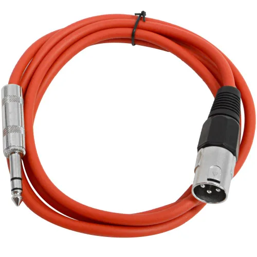 Vista 23 de Seismic Audio - SATRXL-M2 - Cable de conexión XLR verde de 2 pies macho a 1/4" TRS