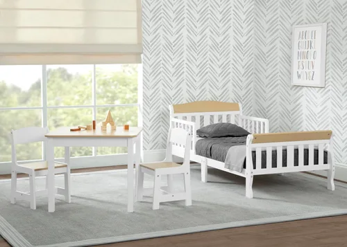 Vista 2 de Delta Children - Cama infantil modelo Canton, color Bianca White/Natural