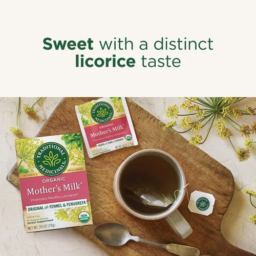 Vista 4 de Traditional Medicinals Té orgánico, Té de leche materna - Apoya la lactancia y la producción de leche con hinojo y fenogreco - Kosher, sin OMG, sin
