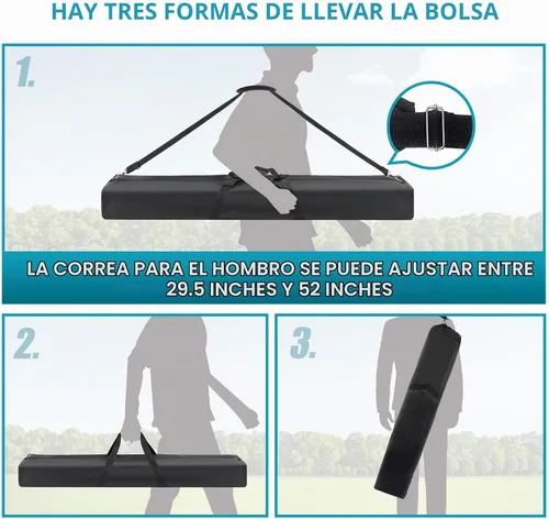 Vista 6 de Bolsa de transporte para trípode, funda de transporte de 25 pulgadas de largo para soportes de altavoces, soporte de luz/iluminación, postes