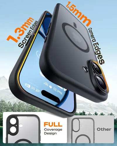 Vista 682 de TOCOL Funda para iPhone 11, compatible con Magsafe, protección completa de cámara, imanes integrados, protección contra caídas, funda translúcida