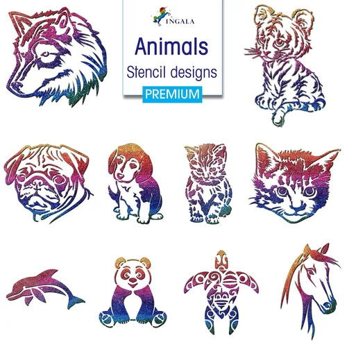 Vista 6 de INGALA Juego de tatuajes artísticos con purpurina de alta calidad, 146 diseños únicos para niños, adolescentes y adultos. Adecuado para henna