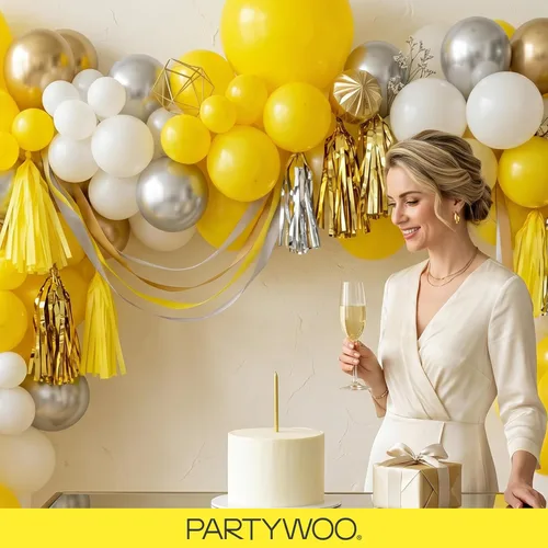 Vista 355 de PartyWoo 50 globos de látex color piel albaricoque, globos de helio boho de Albaricoque-f05