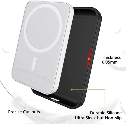 Vista 2 de Paquete de 2 fundas para batería Magsafe, transparente/transparente