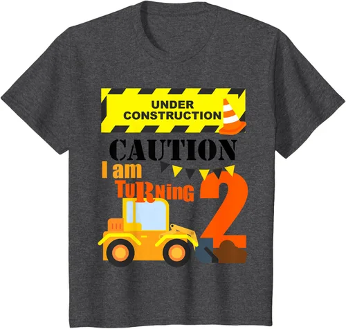 Vista 16 de Camiseta para niño de 2 años de edad con excavadora de cumpleaños para niños de 2ª construcción, Blanco, Kids 2