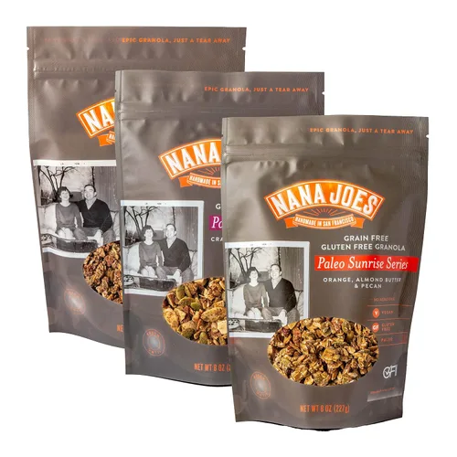 Vista 13 de Nana Joes Granola Serie Paleo Arándano, mantequilla de almendras y nuez Hecho a mano sin gluten, vegano, saludable, orgánico, a base de plantas