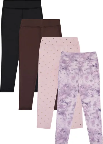 Vista 9 de BTween Paquete de 4 leggings para niñas, ejercicio, mallas deportivas con cintura ancha para niñas Basc1