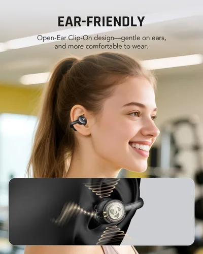 Vista 9 de Black Shark Auriculares con clip, auriculares abiertos, modos duales de música y juego, 5g ligeros y diseño de pantalla digital, llamadas DNN