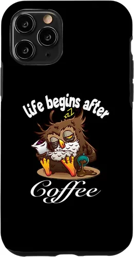 Vista 10 de iPhone 15 La vida divertida del búho de beber café comienza después del caso del café