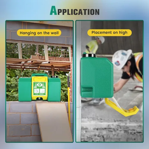 Vista 5 de Portable Eyewash Station 8 Gallon with Handle, OSHA Approved Eye Wash Station for Wall, Gravity Fed Emergency Eyewash Station for Construction Site