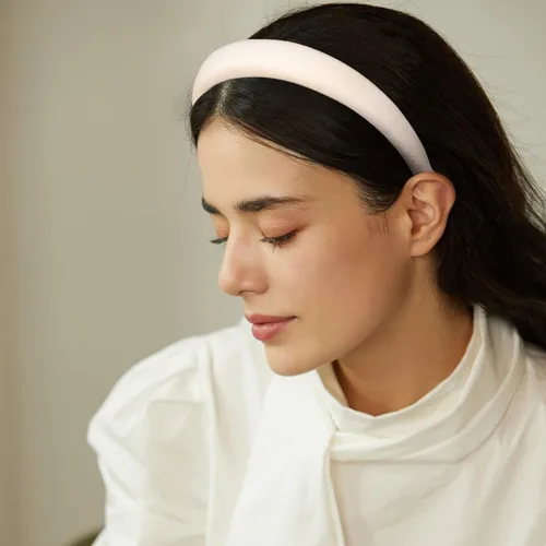 Vista 7 de Ivyu Diademas acolchadas para mujer, 3 piezas de diademas para mujer de moda, bandas para el cabello, diadema neutra hinchada 3Color básico