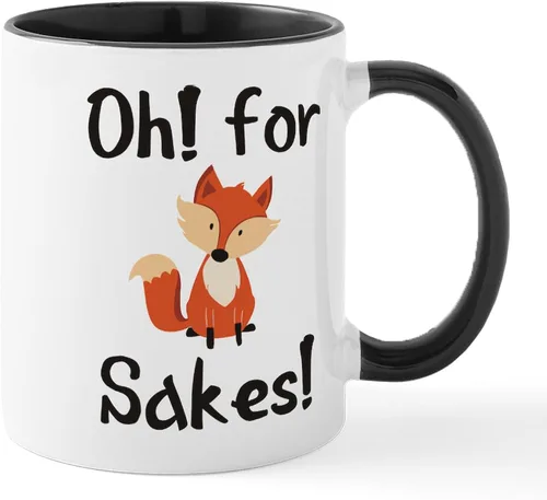 Vista 26 de CafePress Taza de café de cerámica For Fox Sake de 11 oz (11.0 fl oz)