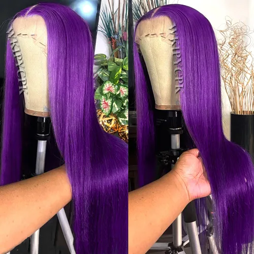 Vista 15 de Peluca con encaje frontal rubia ceniza, de 22 pulgadas de largo cabello sintético lacio, línea capilar prerasgueada, fácil de instalar, ligera