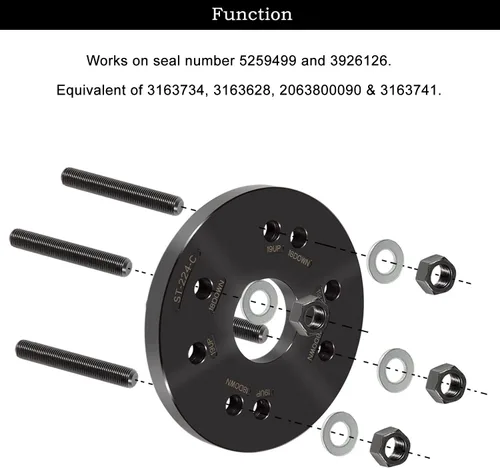 Vista 3 de 5395259 3824078 Instalador de sello del cigüeñal principal trasero y manguito de desgaste Alt ST-224C 2063800090 para Cummins 3.9L 5.9L 6.7L 8.3L