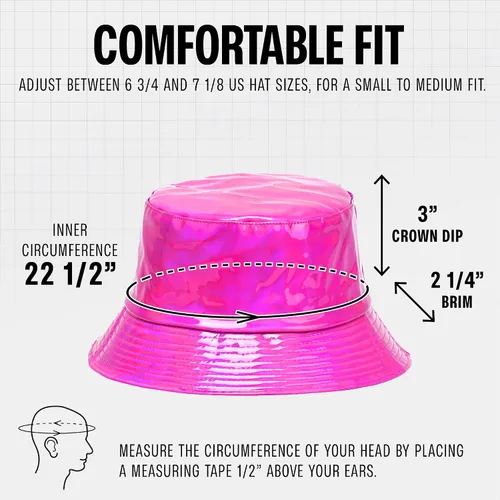 Vista 2 de Sombrero de pescador Rave para mujeres y hombres Lindos sombreros de pescador Sombrero de festival ajustable 50+ protección SPF accesorios rave