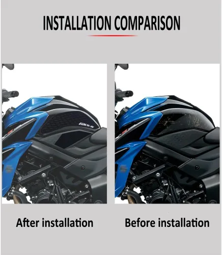 Vista 7 de Para GSX-S750 GSX-S750 Z gsx s750 2021 2020 2019-2017 Accesorios para tanque de combustible lateral de motocicleta Adhesivo antideslizante Placa