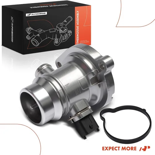 Vista 9 de A-Premium Conjunto de carcasa de termostato de refrigerante de motor de aluminio mejorado con sensor y junta tórica compatible con Chevy Cruze