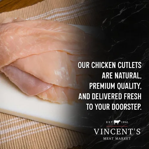 Vista 3 de Vincent's Meat Market Chuletas de pollo, totalmente naturales, de primera calidad, sin hueso, sin piel, gruesas, 8 libras (4 paquetes de 2 libras)