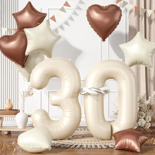Vista 28 de Globos dorados de color champán con el número 11, globos de oro claro, globo de aluminio dorado con forma de corazón con estrella y globo largo