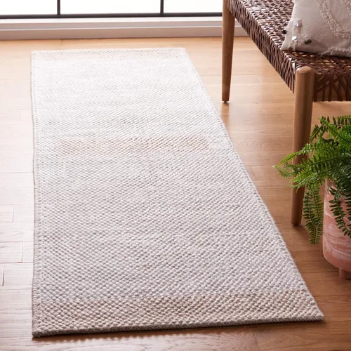 Vista 33 de SAFAVIEH Natura Collection - Alfombra de pasillo, 2 pies 3 pulgadas x 8 pies, negro y marfil, tejido plano hecho a mano de lana moderna a rayas