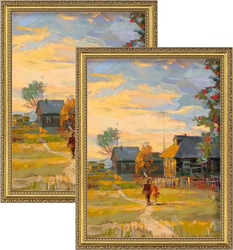 Vista 32 de eletecpro 8x10 Vintage Picture Frame, Glass Cover, Gold, 2-Pack Dorado