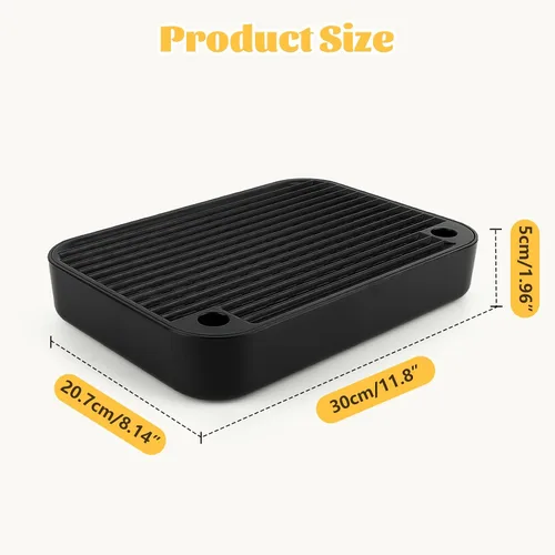 Vista 2 de Escalón para caja de arena, escalón para gatos, rampa, atrapador con función de filtro, fácil de limpiar, ideal para gatitos y gatos ancianos (negro)