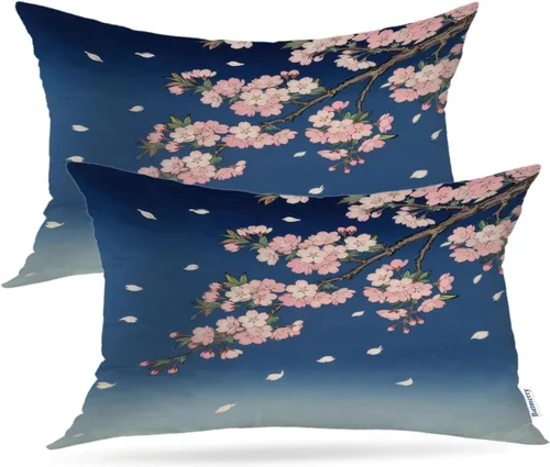 Vista 43 de Batmerry Fundas de almohada decorativas con estampado digital de hojas verdes y gatos negros con estampado digital para sofá, cama, cremallera