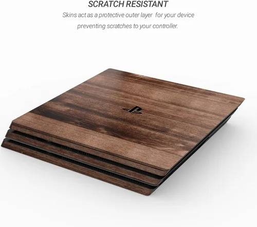 Vista 3 de Vinilo adhesivo de madera teñida con 2 pegatinas de barra de luz para Playstation 4 Pro