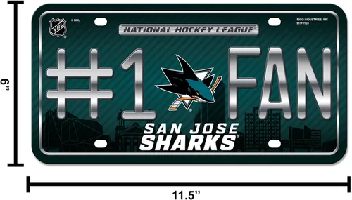 Vista 3 de NHL #1 - Placa de matrícula metálica para ventilador