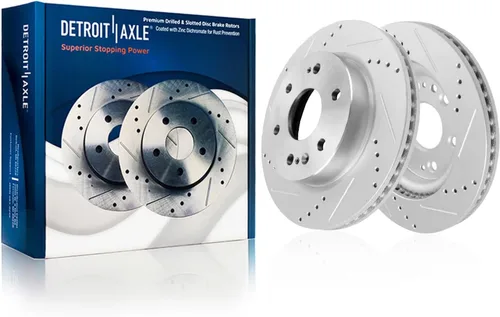 Vista 67 de Detroit Axle - Rotores de freno para Toyota Avalon 2020-2021 Camry 2020-2024, repuesto de rotores de freno de disco perforados y ranurados: rotor