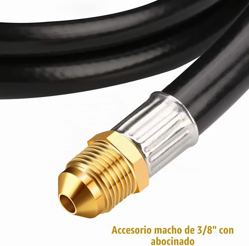 Vista 2 de Extensión de manguera de propano de 12 pies con línea de gas LP
