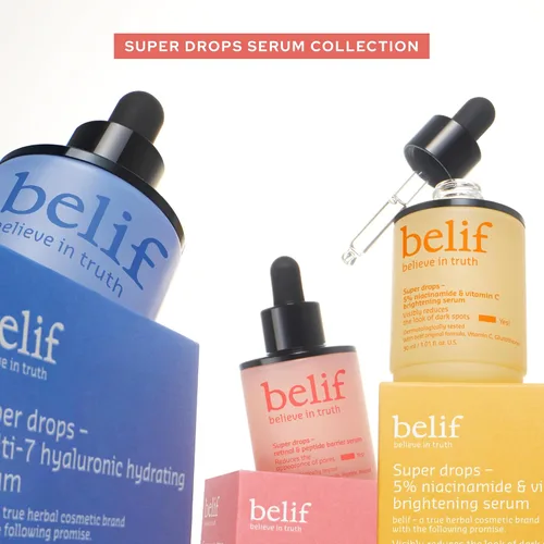 Vista 6 de belif Retinol & Peptide Super Drops Serum - Refuerzo de la piel antienvejecimiento y minimizador de poros con ácido hialurónico para reafirmar
