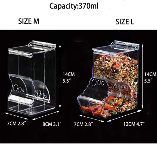 Vista 2 de Comedero para hámster de 12.5 fl oz, con soporte, dispensador automático de botellas con soporte para loros palomas, mini, erizo, hámster, animal