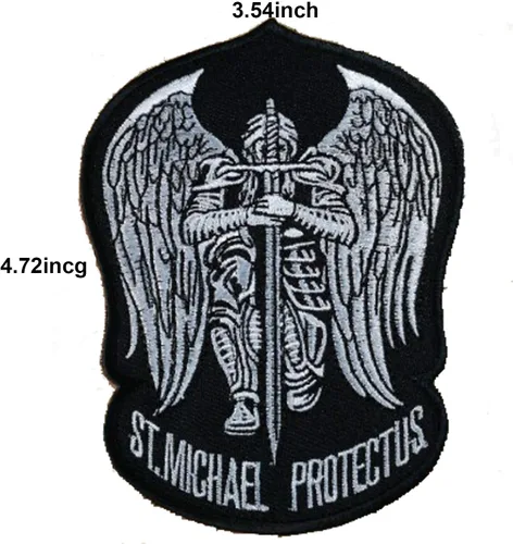 Vista 3 de St Michael Protect Us - Parche táctico bordado